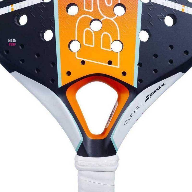 Babolat Dyna Energy 2023 Padel Racket Lightweight 330g White/Orange/Pink