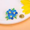 Brooch Pin Vibrant Color Peony Flower Leaves Shape Badge Clothing Decoration Sweaters Hats Bags Accessory