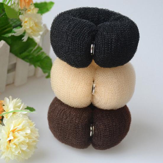Hair Bun Ring Stretchable Hair Accessories Daily Donuts Hair Elastic Women Maker for