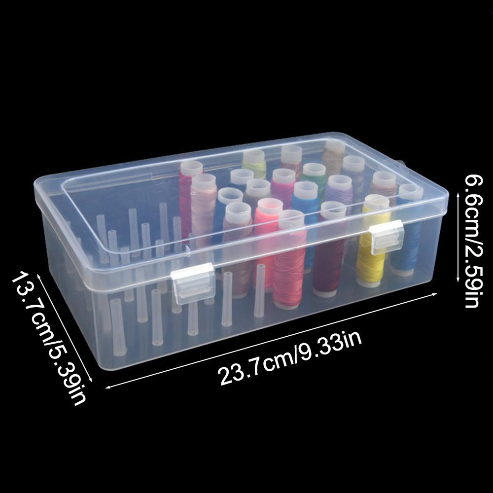 24 spools sewing kit, large sewing box organizer, portable thread storage case, multifunctional sewing accessories box