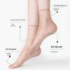 Crystal Women's Ultra-Thin Anti-Snag Mid-Calf Sheer Anti-Slip Stockings - Transparent Flesh Color for Summer