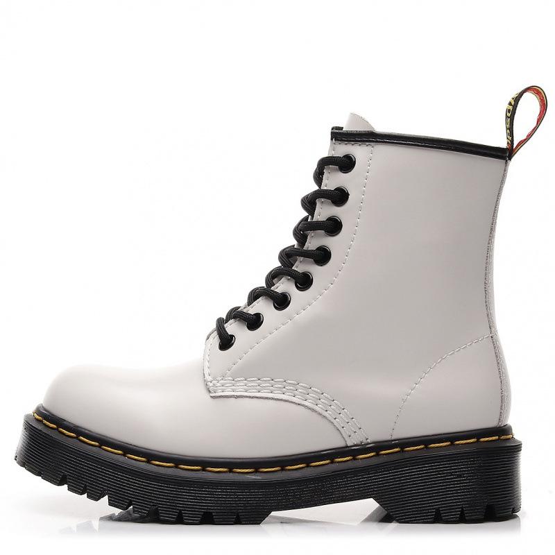 

Martin Boots High Top Tooling Boots Women s Hard Leather Open Edge Bead Short Boots Men s Glossy Leather Boots Round 48