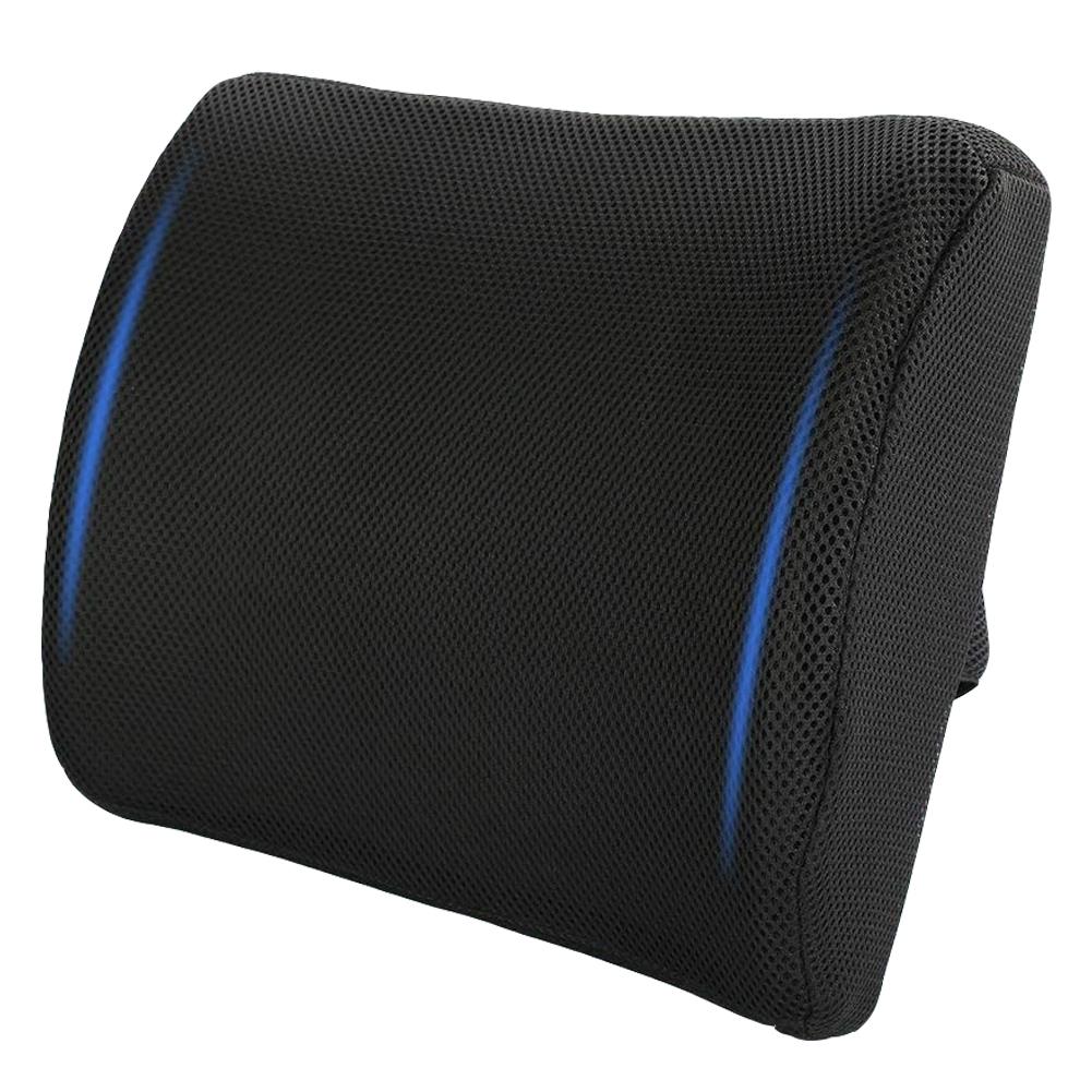 Black Back Pillow Rebound Memory Foam Pillow Car Chair Back Seat Rest Cushion