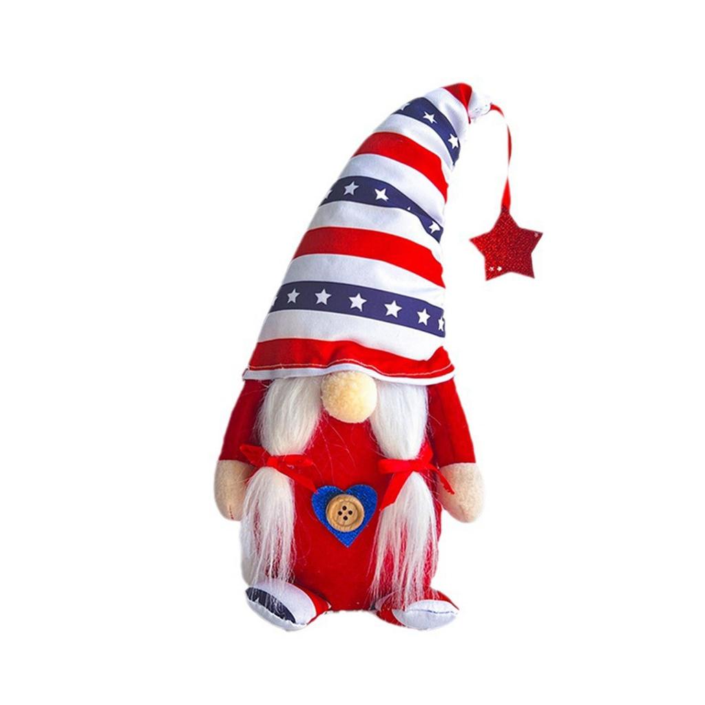 Independence Day Faceless Man Doll Fabric Independence Day Decorations Home Display Window Ornaments