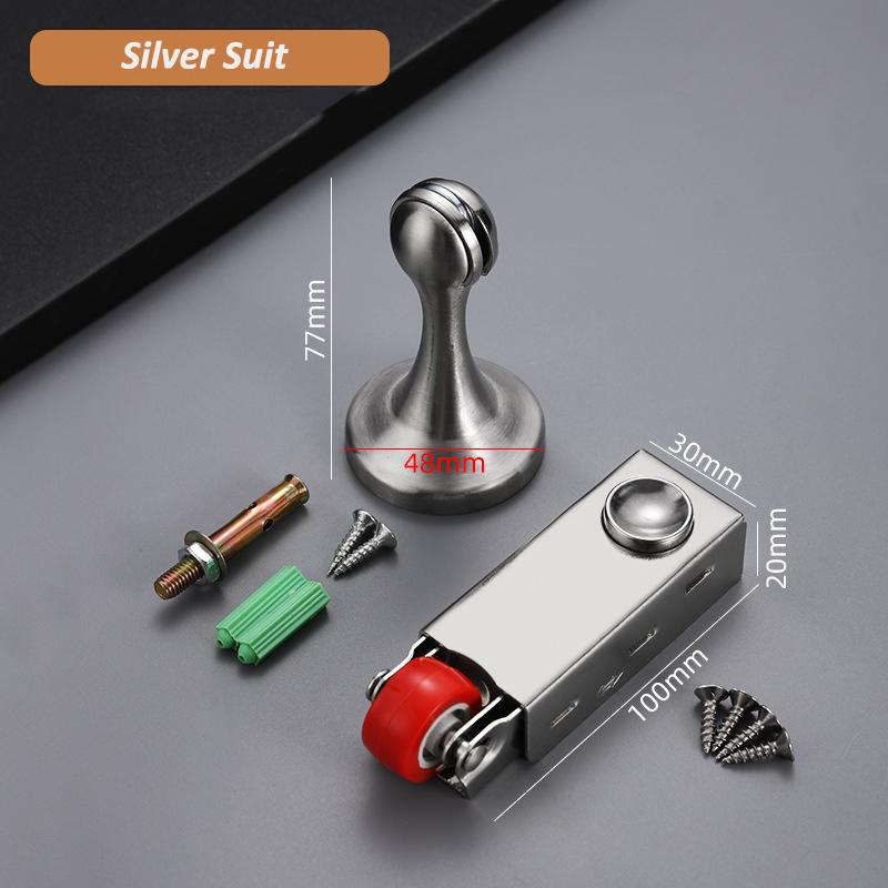 Silent Door Bottom Translation Wheels Anti Sagging Fixed Roller Furniture Anti-wear Load-Bearing Bottom Wheel Door Stop Pulley
