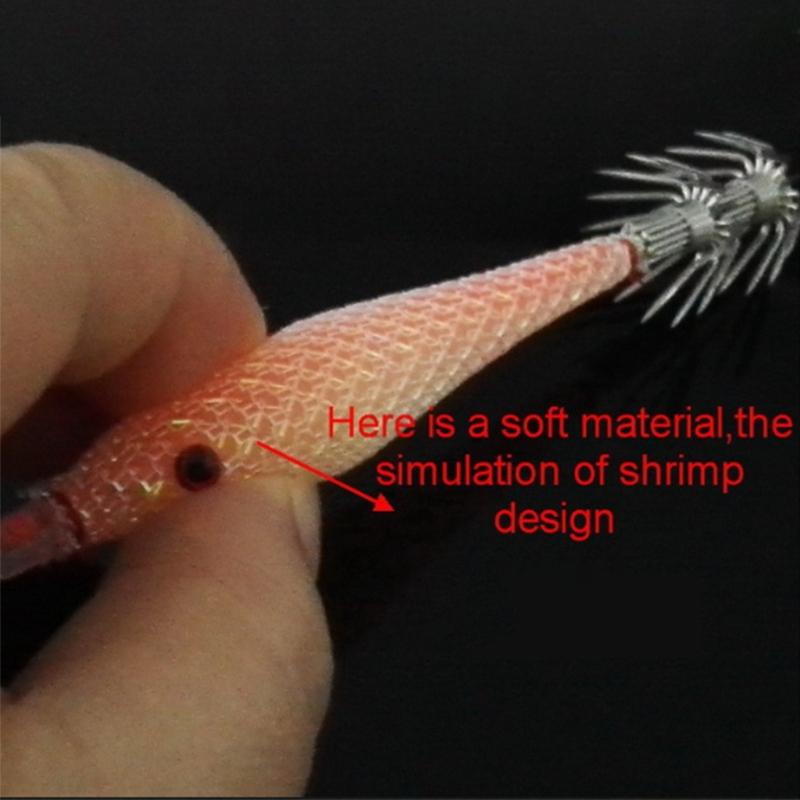 5pcs Squid Jig Hooks Glow Blowing Tube Fishing Hook Artificial Luminous Squid Sleeve Lures Hook Squid Catcher Hard Baits