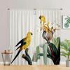 2 stuks Tropische Plant Cactus Gordijnen Bladerpatroon Botanisch Bedrukt Gordijnroedezak Raambekleding Voor Woonkamer Keuken