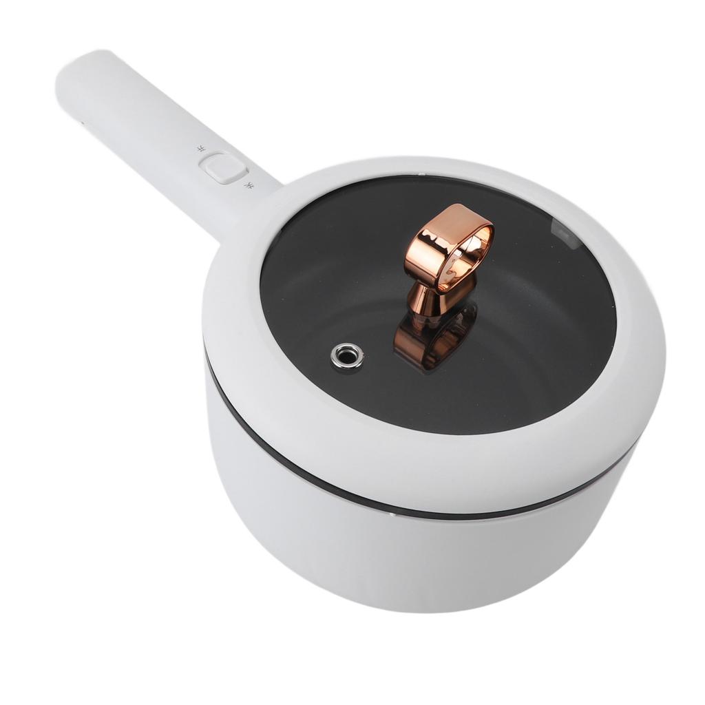 2L Elektrisk Hot Pot Multifunktionell 600W Förhindrar Fastbränning Bärbar Elektrisk Kokare med Ångställ