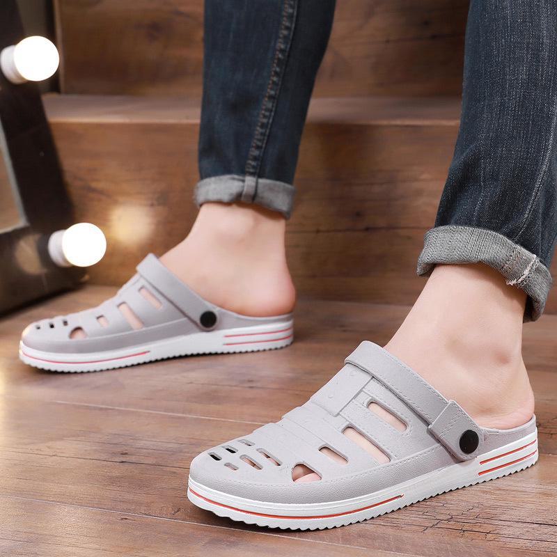 Men's Lightweight Slip-On Hollow Shoes for Summer Outdoor Use