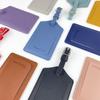 Square Buckle Leather Luggage Tag Anti-Loss Card pu Leather Luggage Pass Boarding Pass