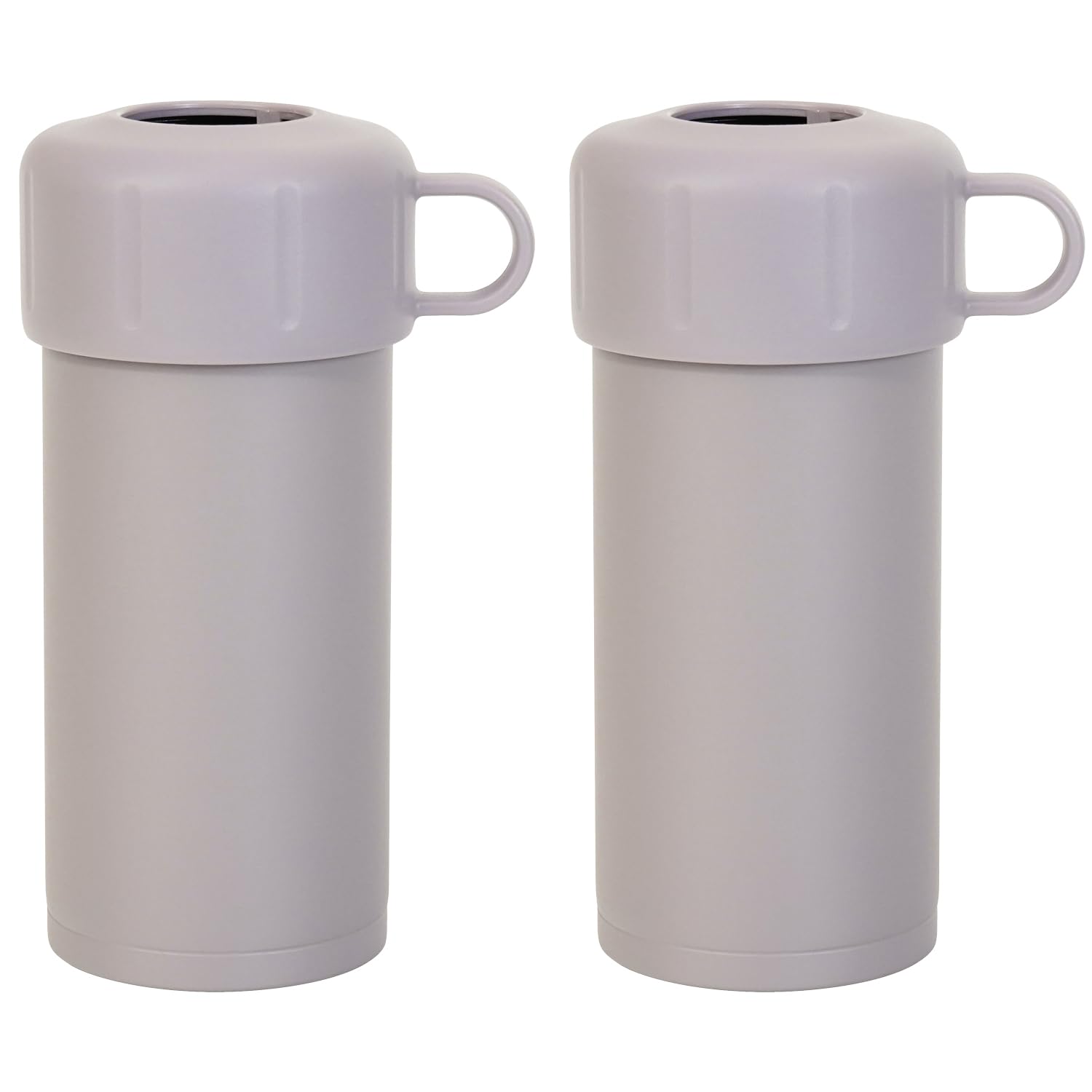 

Wahei Freiz Set of Water Bottle Purple Stainless Vacuum Fortec 2-Piece 350-650ml Medium-Sized Hot/Cold Holders, Gray, Steel, Insulated, AMH-1707