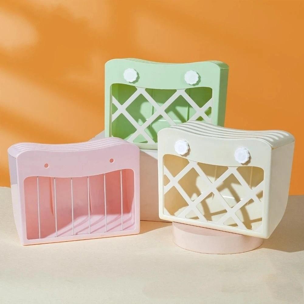 Practical Hanging Rabbit Hay Feeder Anti-tipping Fixed Bunny Food Feeder with Lid Large Capacity Rabbit Grass Rack Hamster Cage