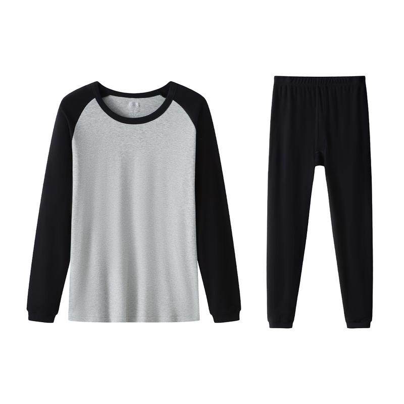 

Eeessyy Мужской термокомплект из 100% хлопка реглан колорблок с круглым вырезом 3XL