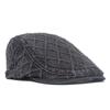 Rhomboid Denim Basker Damer Tvättad Tjock Framåt Cap Cap Paintwork Cap Newsboy Caps för män