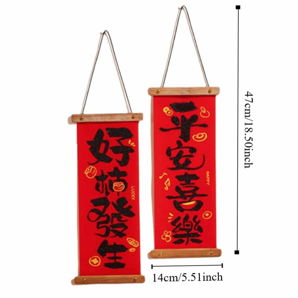 Red Chinese Calligraphy Pendants Mini Home Ornaments New Year Hanging Decoration  Home Decor
