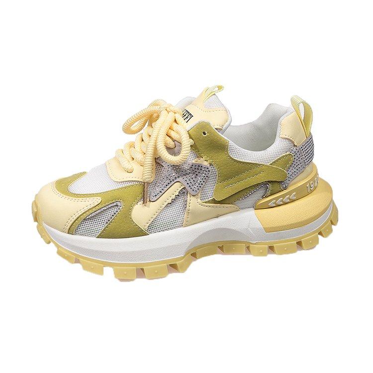 Fashion Women Platform Casual Breathable Mesh Shoes 2024 New Summer Chunky Sneakers 8.5CM Wedges Hidden Heels Hollow Leisure Shoes Woman