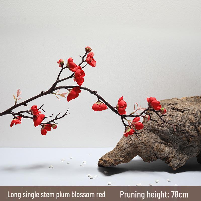 Искусственная ветка цветущей сливы: Букет для домашнего декора «Зимняя слива и цветение персика»