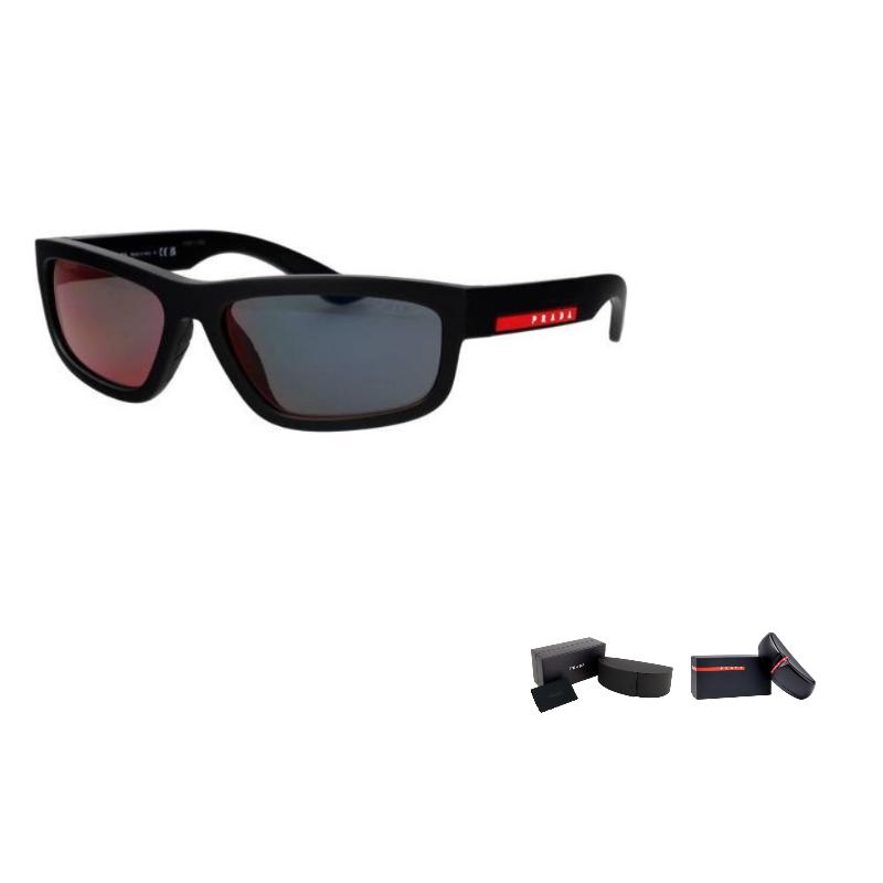 Prada Logo Rectangle Sunglasses Men Sunglasses Black PS-05ZS-DG008F