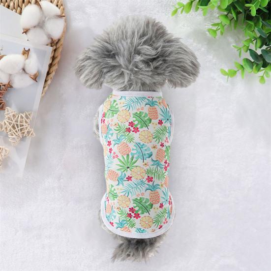 Pet Vest Puppy Shirt Breathable Soft Fabric Wear-Resistant Cute Summer Dog Clothes Printed Pet T-Shirt