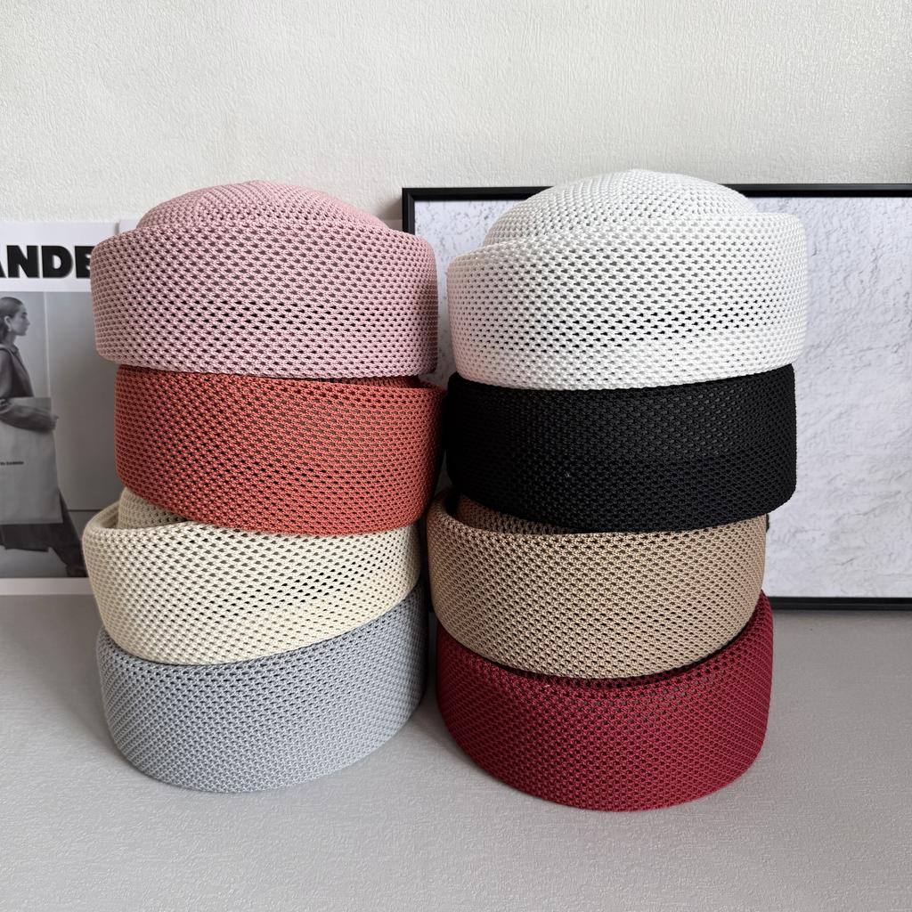 New Summer Mesh Outdoor Breathable Beret For Women Hard Black White Berets Caps Elegant Sun Hat Female Beret
