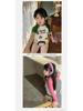 Korean Style Cartoon Lace One-Piece Swimsuit for Girls - Summer Graffiti Design for Small To Medium Children