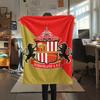 1PC Sunderland AFC Print Flannel Blanket, High quality All Seasons, Home Decor, Warmth and Comfort, Perfect for Christmas Gifts