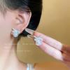 High-end French Super Fairy Earrings, Bow Drip Glaze Imitation Pearl Studs, Light Luxury Temperament Thickened Electroplated Versatile Earrings