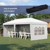 3 X 6m Pop Up Gazebo, Height Adjustable Marquee Party Tent with Sidewalls and Storage Bag, White