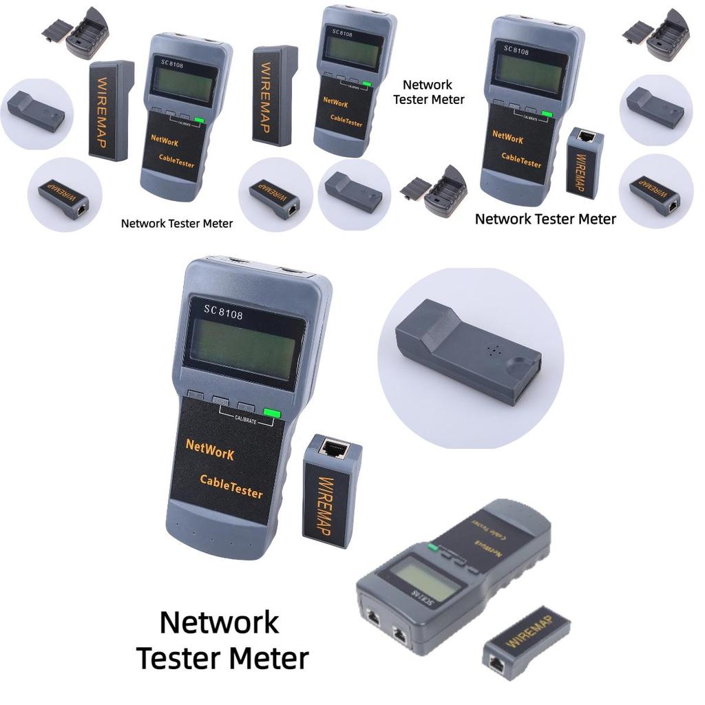 Sc8108 Network Cable Tester Length And Breakpoint Testing Rj45 Signal Detector Line Finder And Remote Identifiers