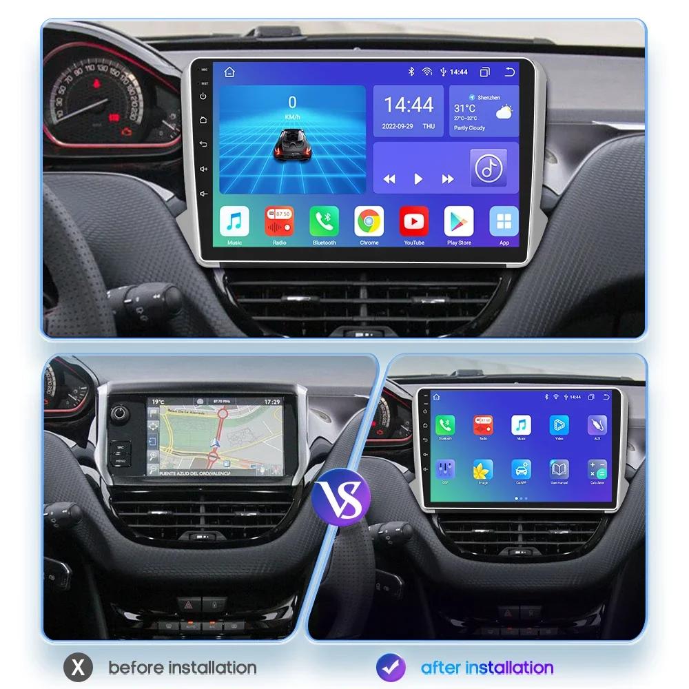 Hizpo 4G LTE Android 10.1 For Peugeot 2008 208 Series 2014-2018 Intelligent Multimedia Stereo Car NO DVD Player Navigation GPS Radio RDS WIFI DAB+