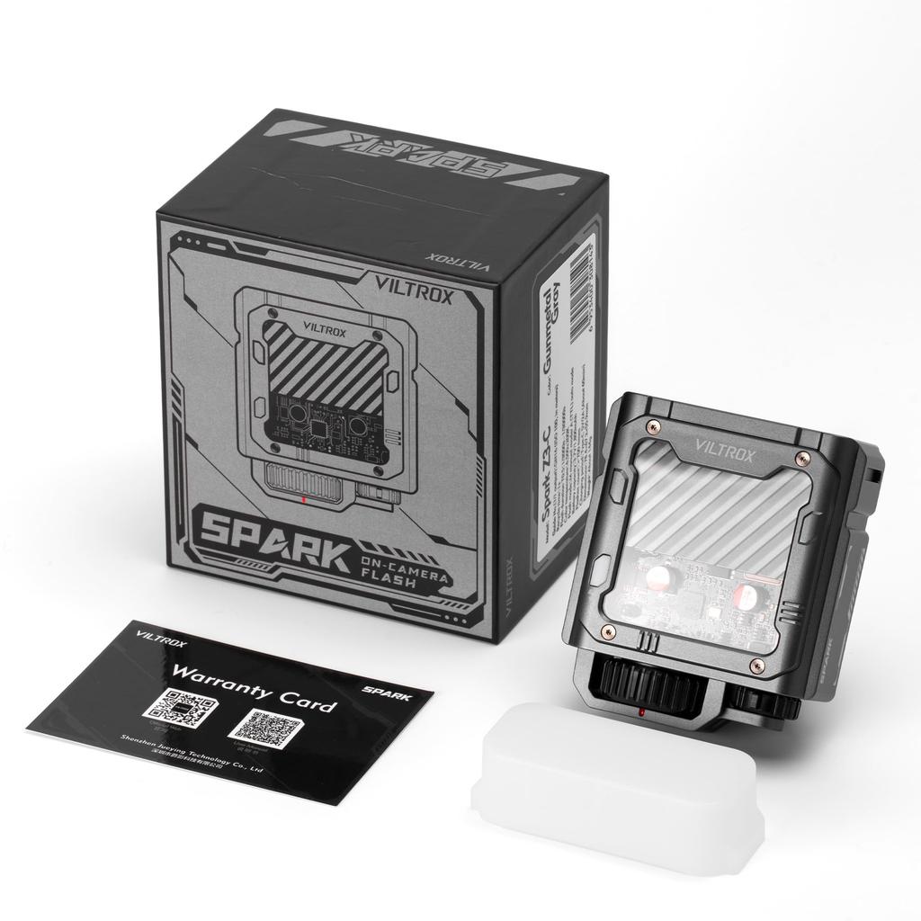 VILTROX Spark Z3 Camera Compact TTL Mini GN16 1800mAh Flash with Compatible with Nikon Flash, On-Camera Flash, 7-Level Dimming, Diffuser, (Gunmetal