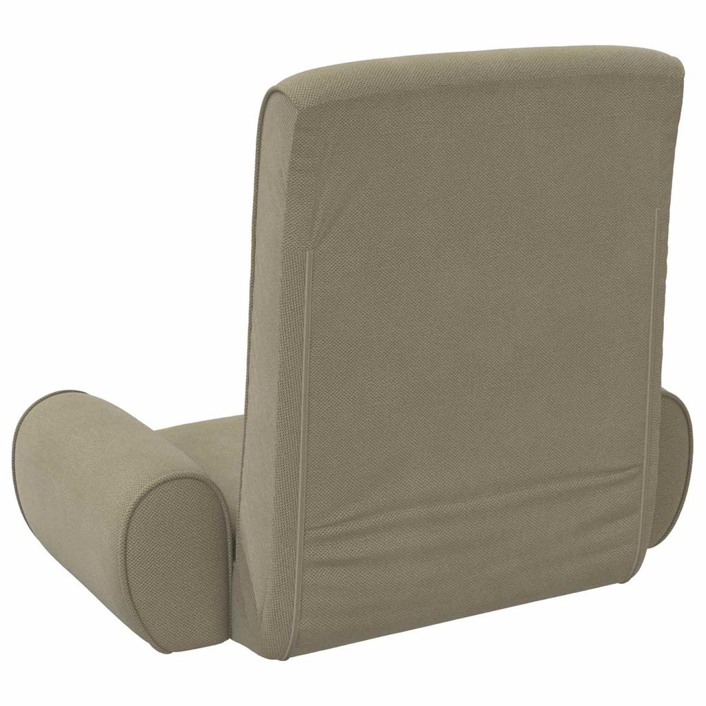 Adjustable Floor Chair Khaki Coarse Velvet