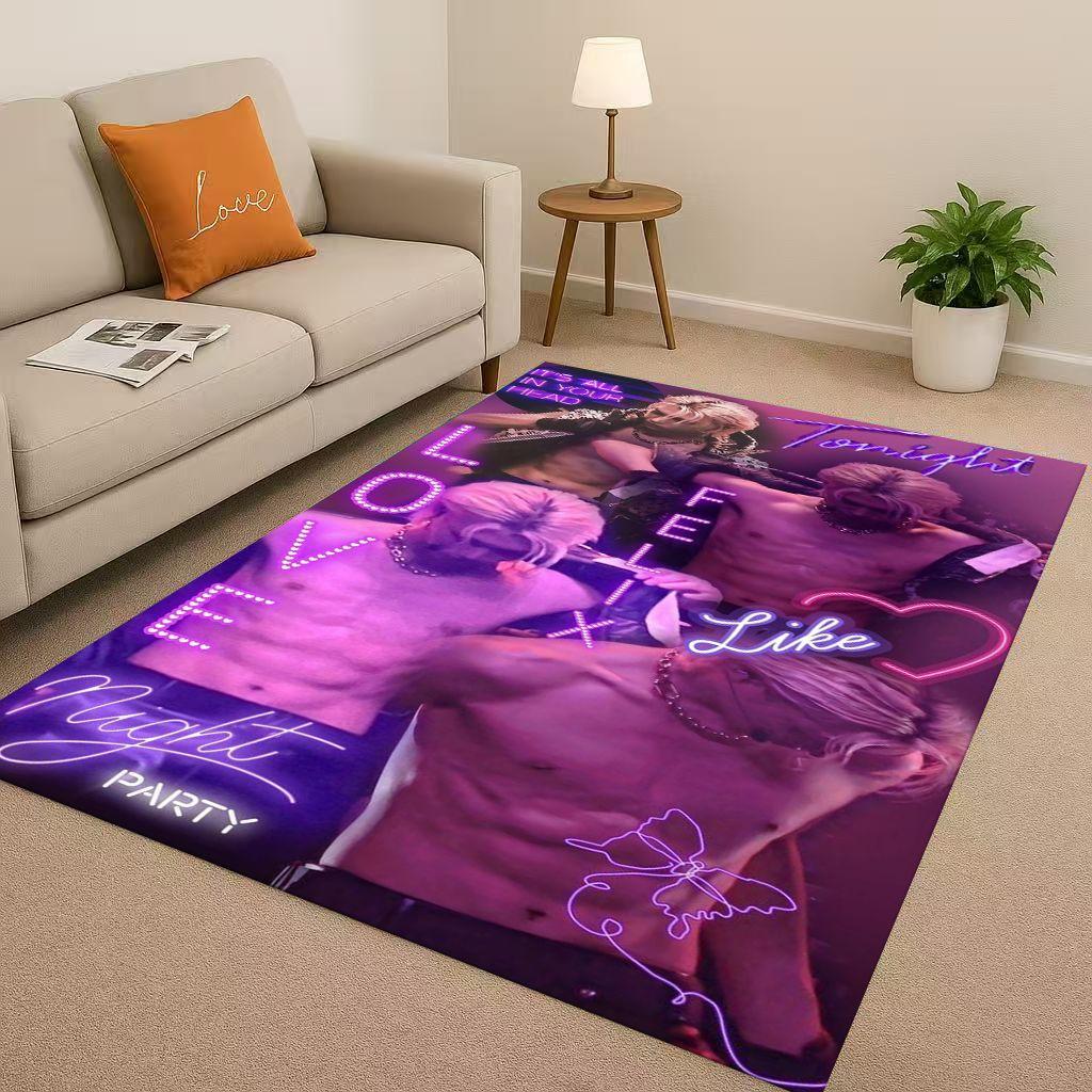 3D Kpop Felix Star Art living Room Non-Slip Area Rug Soft Carpet for Bedroom Playroom and Sofa,Easy Clean Home Decor Doormat