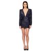 Dress Summer Women's Deep V Backless Cutout Dress Long-sleeved Sequin Hip Wrap Dress
