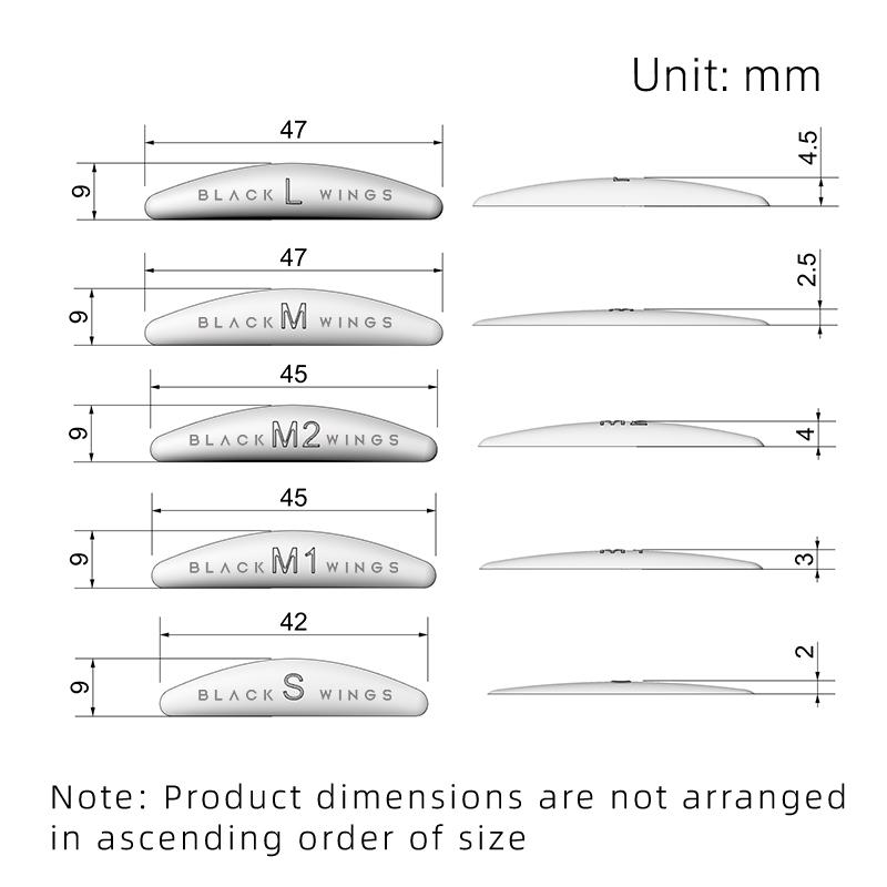 BLACKWINGS 5 Paar goldene Pailletten Wimperndauerwelle Silikonpads Wimperndauerwelle Pad Silikon klebrig