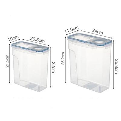 2,5/4 l luftdichter Vorratsbehälter für Getreide, feuchtigkeitsbeständiger, insektensicherer Reiseimer, Lebensmittelaufbewahrungsbox, transparenter, versiegelter Kunststoffbehälter