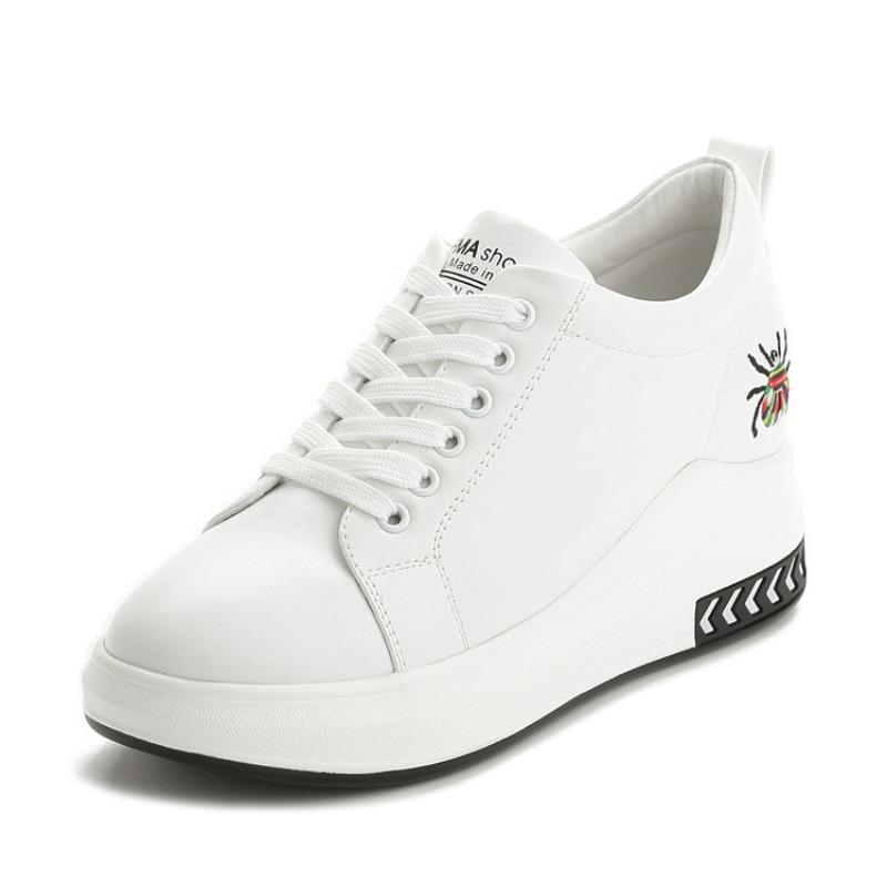 Women's Shoes New Thick-soled Inner Height Increase Casual Sports Single Shoes Women's Shoes Lace-up Student Shoes