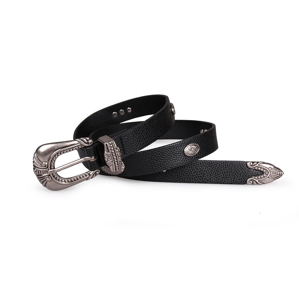 Retro Engraving Accessories for Women's Versatile Fine Lychee Pattern Belt Kamen Rider Belt