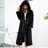 2024 Women's Faux Mink Fur Hooded Long Coat – Slim Fit