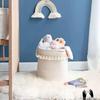 Handmade Woven Cotton Rope Storage Basket for Household Items
