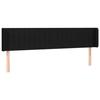 3123498 vidaXL LED Headboard Black 203x16x78-88 Cm Fabric