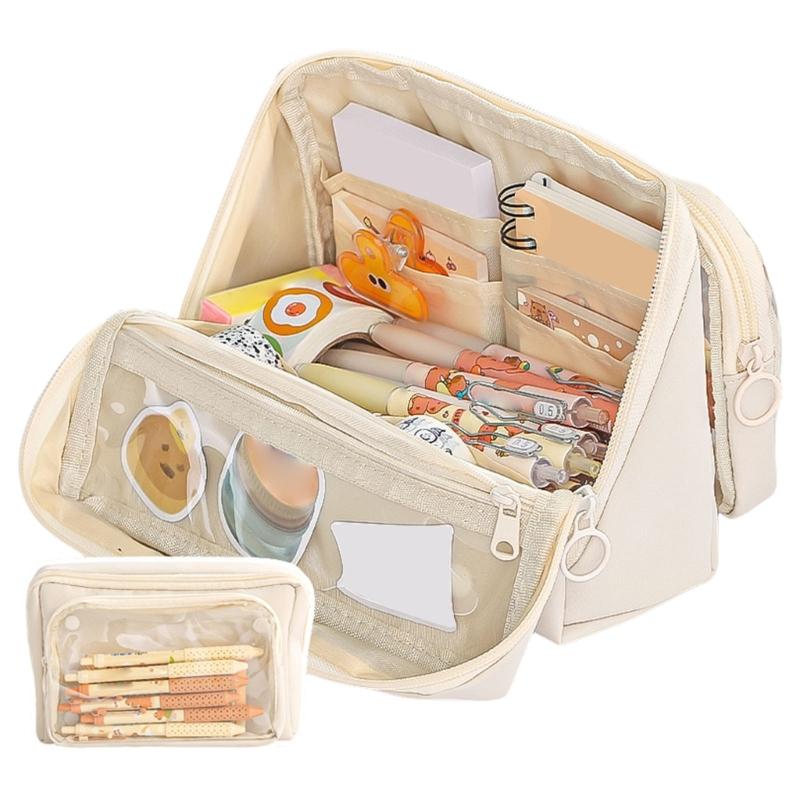 Astuccio Grande Capacità Astuccio Multi Strato Astucci Staccabili Organizer per Penne Borsa Astucci da Viaggio per Trucco