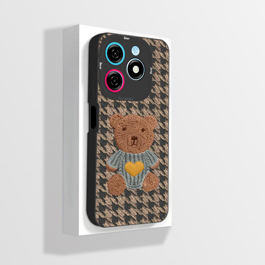 Pour Tecno Spark 20 20C Coque Mignon Dessin Animé Astronaute Carrée Silicone Liquide Souple Housse de Protection pour Téléphone Pour Tecno Spark20 20C Funda