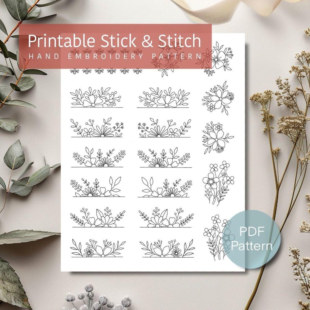 Handmade Stitching Embroidery Paper Water Soluble Embroidery Patterns Beginners