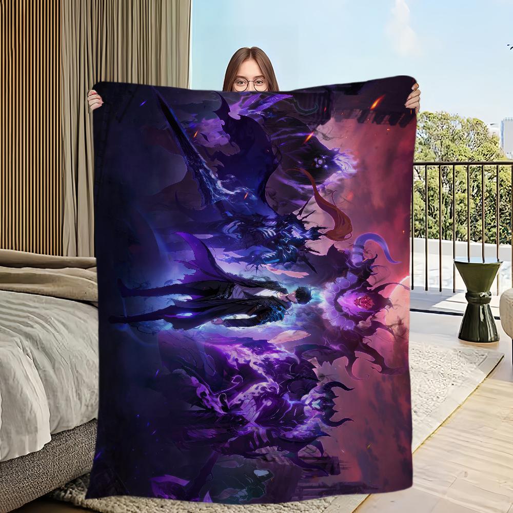 Anime S-Solo L-Leveling Printed Comfortable and Soft Sofa, Living Room Bed, Bedroom Blanket Suitable for Travel and Gifts