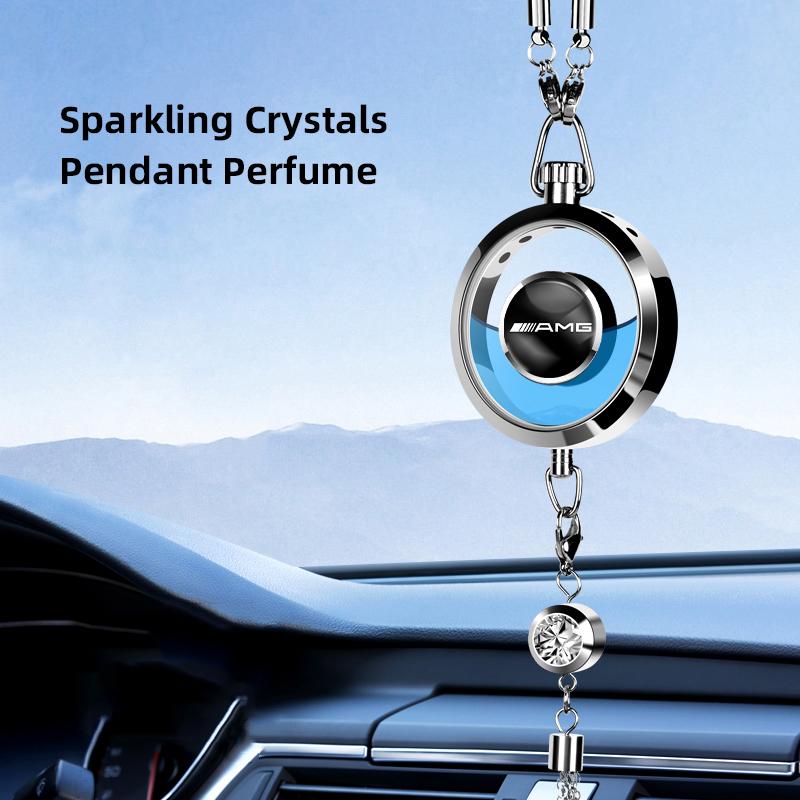 AMG logo Car Interior Perfume Pendant Air Freshener Scent Bottle For Mercedes Benz AMG Smart Fortwo 451 450 453 EQ Forfour Coupe