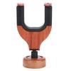 Guitar Wall Mount Hanger Holder Solid Wood Base Plastic Rubber Hook Body (Red Wood Color)