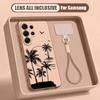 Kreative Kokosnuss-Sonnenuntergang-Muster Hülle Für Samsung S26 Ultra S25 FE S24 S24 Plus A57 A37 A17 A56 A36 A16 A55 A35 A15 A54 5G Hybrid Magnetisch Matt Abdeckung