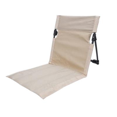 Folding Beach Chair with Back Support Outdoor Camping Chair Portable Lounge Chair Lounge Recliner for Fishing Concerts
