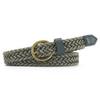 Wax Rope Woven Thin Belt With Suit Dress Shirt Non-Punching Belt